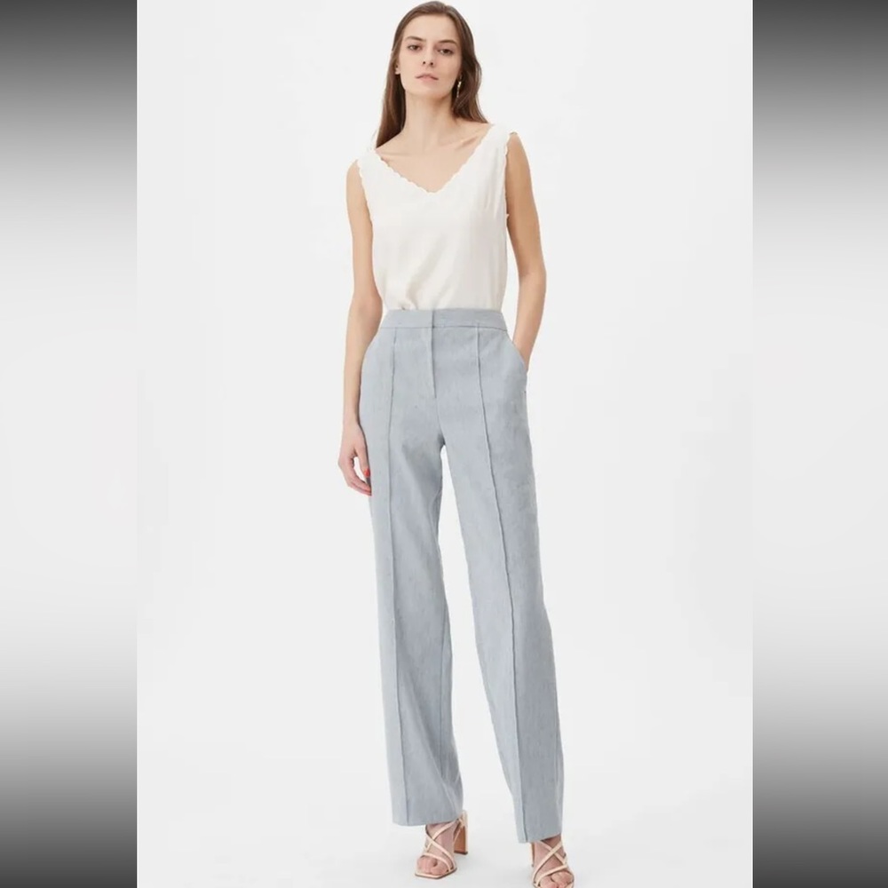 Tailored by Rebecca Taylor linen straight dress pants sz 6